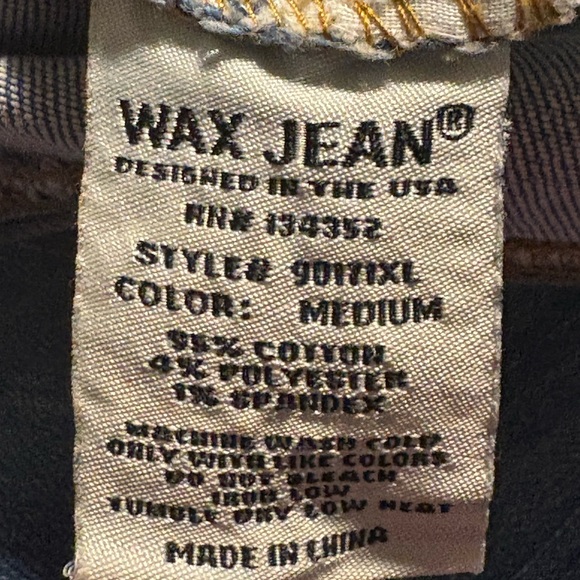 Wax Jean Denim Stretch Button-Up Overall Dress Size 3X - Picture 9 of 10